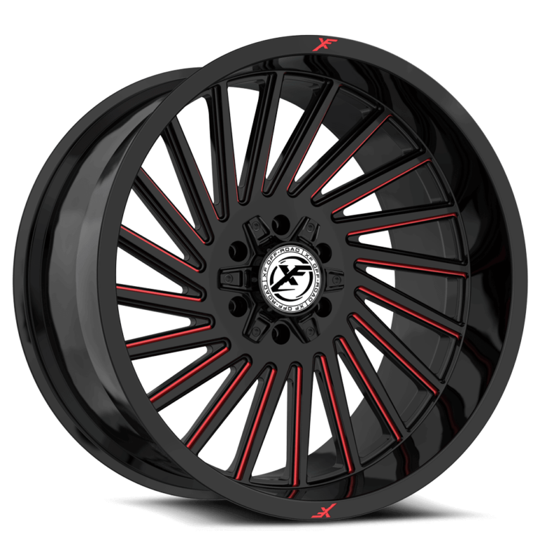 Gloss Black Red Milled