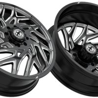 Shop XF-229 Dually 8 Lug wheels in sizes 22x8.25, 24x8.25, and 26x8.25. Gloss black milled finish for enhanced durability and style. Order now!