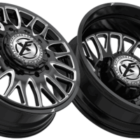 Shop XF-240 Dually 10 Lug wheels in 20x8.25, 22x8.25, and 24x8.25 sizes. Gloss black milled finish for enhanced durability and style. Order now!