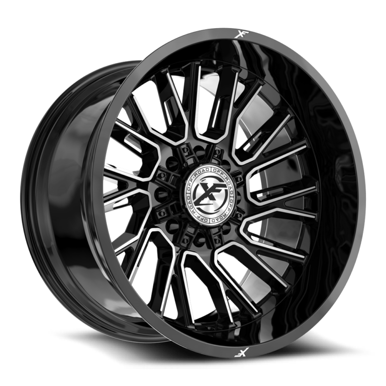 Gloss Black Milled 8 Lug