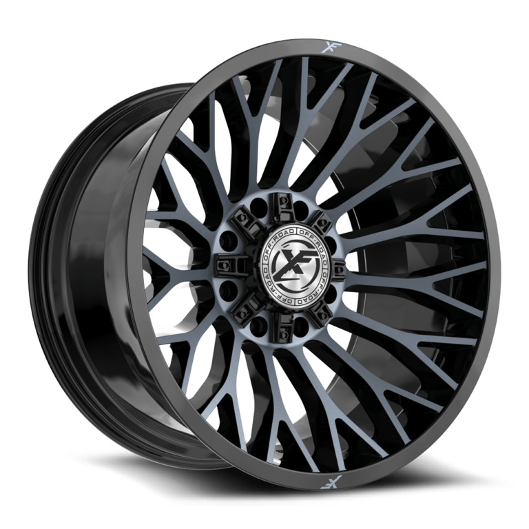 Gloss Black Machined & Titanium 8 Lug
