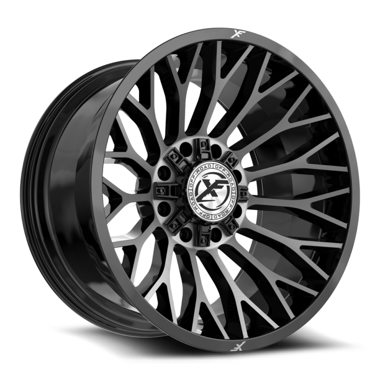 Gloss Black Brushed 8 Lug