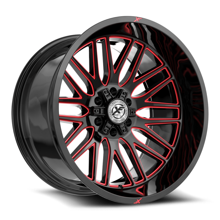 Gloss Black Red Milled
