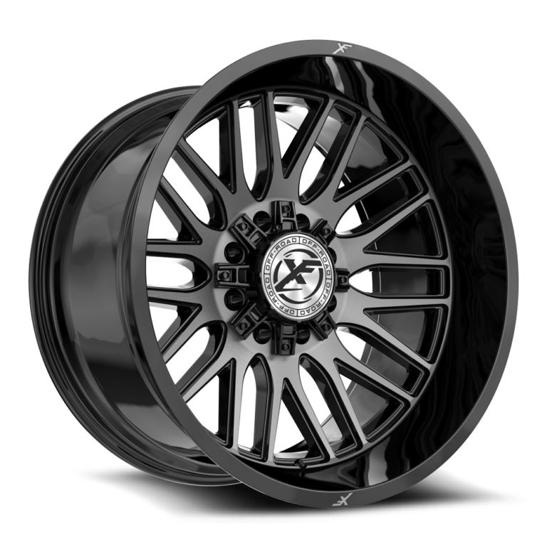 Gloss Black Brushed 8 Lug